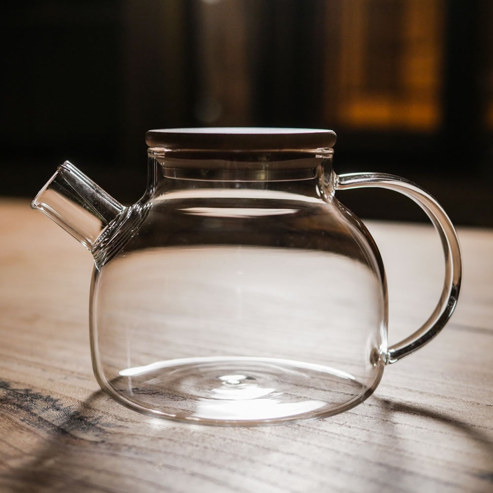 5pcs Clear Tea Pot With Handle